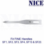 25 x NICE FINE 90 Sterile Stainless Steel Chisel Blades With Four Sided Spear Point Tip For Hair Transplant Surgery FS90