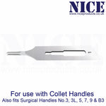 50 x NICE No.1 Gouge Sterile Carbon Steel Blades GCS1 for Manicure and Pedicure