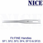 25 x NICE FINE 61 Sterile Individually Packed Stainless Steel Chisel Blades FS61 for Podiatry and Chiropody