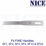 25 x NICE FINE 62 Sterile Stainless Steel Chisel Blades FS62 for Podiatry and Chiropody