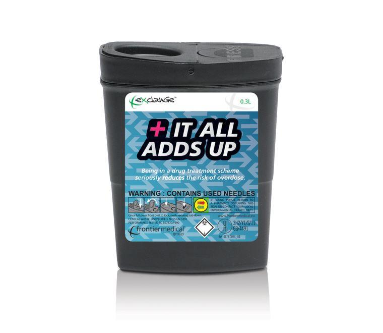 0.3 Litre Black Sharps Container (Pack of 2) HandyProducts.co.uk