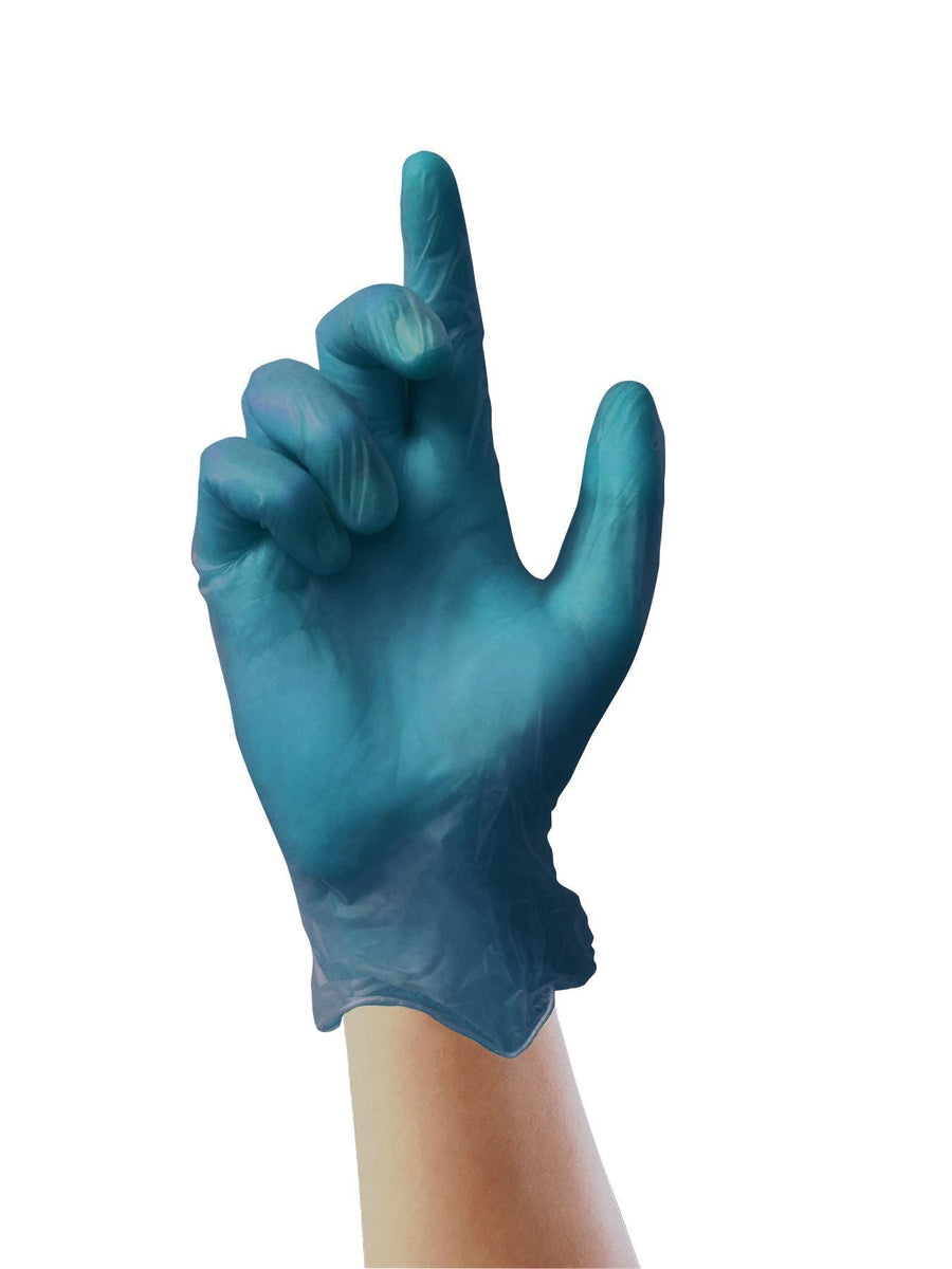 Cleaning Gloves Schneider Schneider Blue Vinyl Synthetic Exam