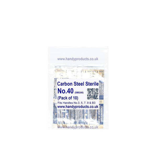 Swann Morton No 40 Sterile Carbon Steel Blades 0240 (Pack of 10)