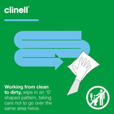 1 x Clinell Universal Wipes Clip Pack of 50 Wipes - CWCP50