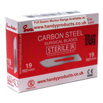 Swann Morton No 19 Sterile Carbon Steel Blades 0224 (Pack of 100)
