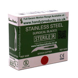 Swann Morton Stitch Cutters No 3 Fitment Sterile Stainless Steel Blades 0326 (Pack of 100)