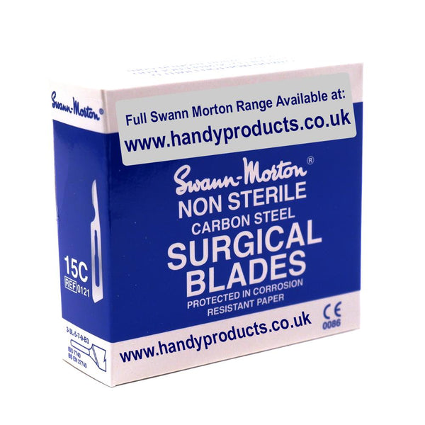 Swann Morton No 15C Non Sterile Carbon Steel Blades 0121 (Pack of 100)