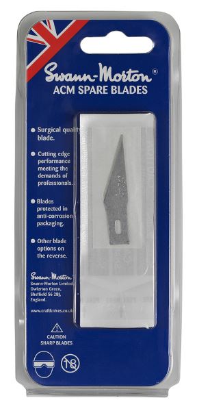 Swann Morton No 2 ACM Spare Blades Retail Pack of 5 Blades 9122 (Single Pack) to fit ACM No 2 and 5 Handles