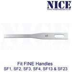 25 x NICE FINE 61 Sterile Individually Packed Stainless Steel Chisel Blades FS61 for Podiatry and Chiropody - HandyProducts.co.uk