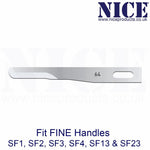 25 x NICE FINE 64 Sterile Stainless Steel Chisel Blades FS64 for Plastic & Reconstructive Surgery - HandyProducts.co.uk