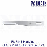 25 x NICE FINE 64 Sterile Stainless Steel Chisel Blades FS64 for Plastic & Reconstructive Surgery - HandyProducts.co.uk