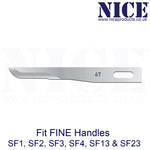 25 x NICE FINE 67 Sterile Stainless Steel Chisel Blades FS67 for Plastic & Reconstructive Surgery - HandyProducts.co.uk