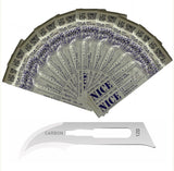 10 x NICE No.12D Sterile Carbon Steel CS12D