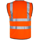 Hi Vis Velcro Vest Orange High Viz Visibility Safety Work EN 20471 - L (Single Pack) - image 2 - www.handyproducts.co.uk