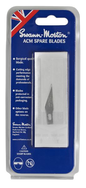 Swann Morton No 11 ACM Spare Blades Retail Pack of 5 Blades 9131 (Single Pack) to fit ACM No 1 Handle
