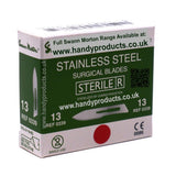 Swann Morton No 13 Sterile Stainless Steel Blades 0339 (Pack of 100)