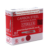 Swann Morton No 15T Sterile Carbon Steel Blades 0292 (Pack of 100)