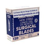 Swann Morton No 12D Non Sterile Carbon Steel Blades 0118 (Pack of 100)
