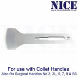 50 x NICE No.15 Gouge Sterile Carbon Steel Blades GCS15 for Manicure and Pedicure - HandyProducts.co.uk