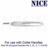 50 x NICE No.3 Gouge Sterile Carbon Steel Blades GCS3 for Manicure and Pedicure - HandyProducts.co.uk