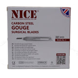 50 x NICE No.3 Gouge Sterile Carbon Steel Blades GCS3 for Manicure and Pedicure - HandyProducts.co.uk