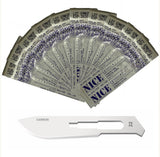 10 x NICE No.22 Sterile Carbon Steel CS22