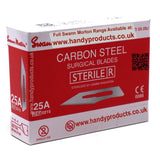 Swann Morton No 25A Sterile Carbon Steel Blades 0215 (Pack of 100)