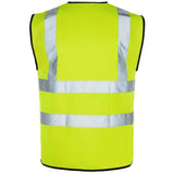 Hi Vis Velcro Vest Yellow High Viz Visibility Safety Work EN 20471 - 2XL (Single Pack)