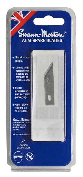 Swann Morton No 24 ACM Spare Blades Retail Pack of 5 Blades 9144 (Single Pack) to fit ACM No 2 and 5 Handles