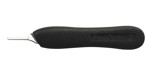 Swann Morton Black Ergonomic No.5 Handle 1003 (Single Pack) for Blades - No.6, 9, 10, 10A, 10R, E/11, 11, 11P, 12, 12D, 13, 14, 15, 15A, 15C, 15T, 16, 40 and SG3
