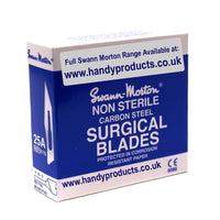 Swann Morton No 25A Non Sterile Carbon Steel Blades 0115 (Pack of 100)