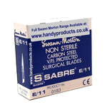 Swann Morton Sabre No E11 Non Sterile Carbon Steel Blades 0183 (Pack of 100)