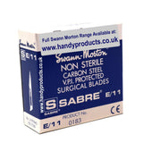 Swann Morton Sabre No E11 Non Sterile Carbon Steel Blades 0183 (Pack of 100)