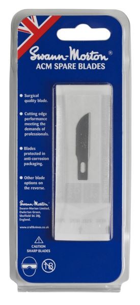 Swann Morton No 7 ACM Spare Blades Retail Pack of 5 Blades 9127 (Single Pack) to fit ACM No 1 Handle