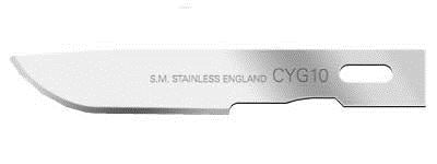 Swann Morton Cygnetic No 10 Stainless Sterile Blades 5301 (Pack of 10)
