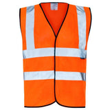 Hi Vis Velcro Vest Orange High Viz Visibility Safety Work EN 20471 - S (Single Pack) - www.handyproducts.co.uk