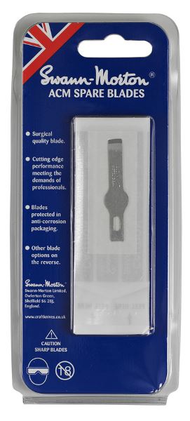 Swann Morton No 17 ACM Spare Blades Retail Pack of 5 Blades 9137 (Single Pack) to fit ACM No 1 Handle