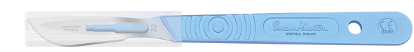 Swann Morton No 22 Sterile Disposable Scalpels With Guard 6608 (Pack of 10)