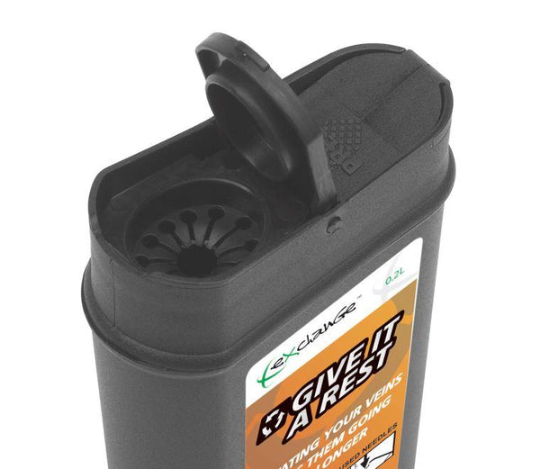 0.2 Litre Black Sharps Container (Pack of 2) - HandyProducts.co.uk