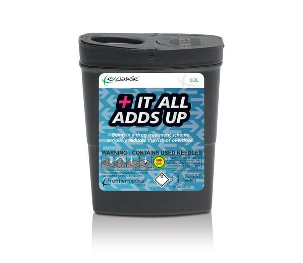 0.3 Litre Black Sharps Container (Pack of 2) - HandyProducts.co.uk