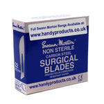 Swann Morton No 22 Non Sterile Carbon Steel Blades 0108 (Pack of 100)