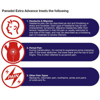 Panadol Extra Advance Paracetamol Caffeine Pain Relief (14 Tablets)