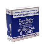 Swann Morton No 9 Non Sterile Carbon Steel Blades 0117 (Pack of 100)