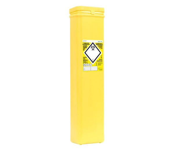 7.5 Litre Quiver Protected Access Yellow Sharps Container (Pack of 2)