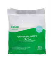1 x Clinell Universal Wipes Bucket Refill of 225 Wipes - CWBUC225R - HandyProducts.co.uk