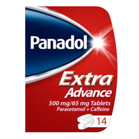 Panadol Extra Advance Paracetamol Caffeine Pain Relief (14 Tablets)
