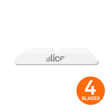 Slice 10404 Replacement Blades for Safety Box Cutter Rounded Tip White Pack of 4 Blades