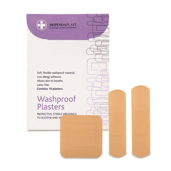 Assorted Washproof Plasters Sterile  Pack of 10 (Single Pack)