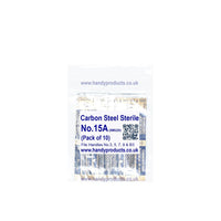 Swann Morton No 15A Sterile Carbon Steel Blades 0220 (Pack of 10)