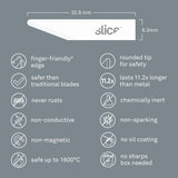Slice 10518 Replacement Craft Blades Straight Edge, Rounded Tip White Pack of 4 Blades